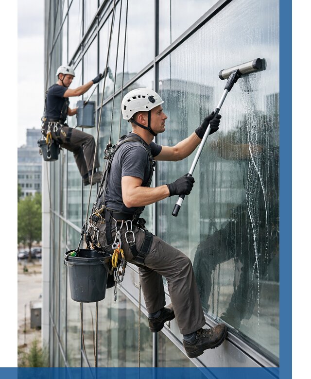 Мойка витражей альпинистами в Шумерле от 760 р. под ключ|ВЫСОТНИК-Шмр