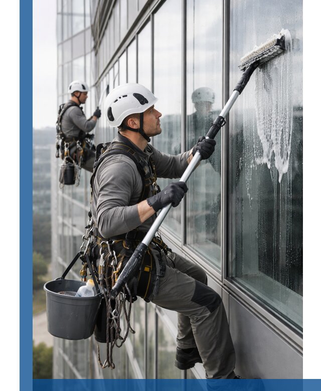 Высотная мойка сплошного остекления с выездом в Шумерле