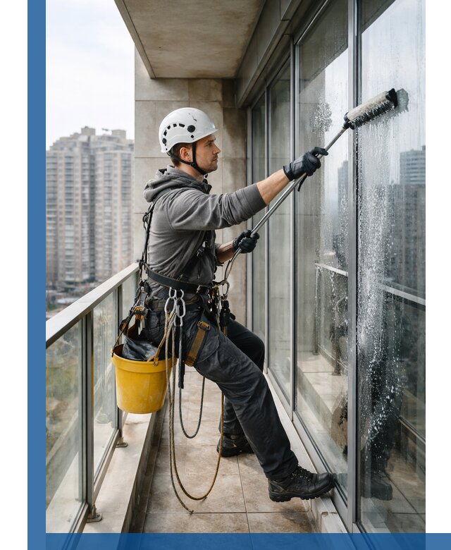 Профессиональная мойка балконного остекления в Шумерле