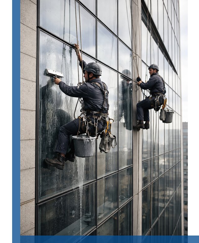 Профессиональная мойка стеклянных фасадов зданий в Шумерле