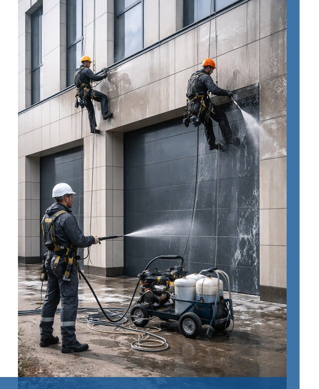 Послестроительная мойка фасада в Шумерле от 326 р. | ВЫСОТНИК-Шмр