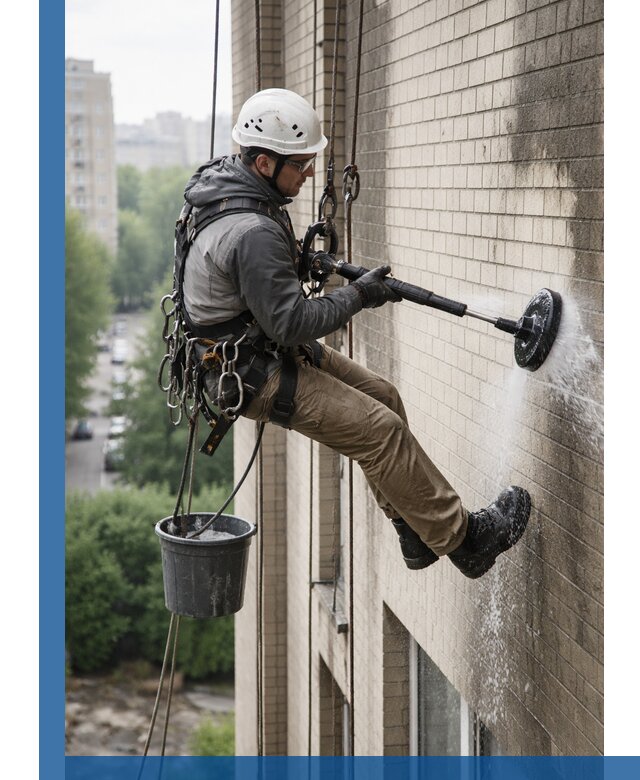 Очистка фасада от копоти в Шумерле профессионально и безопасно