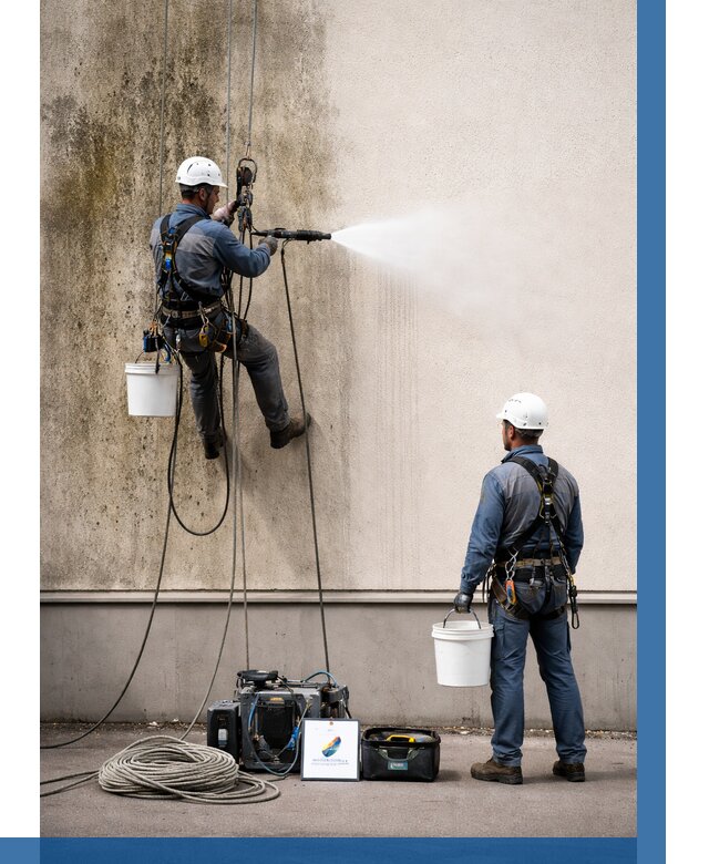 Очистка фасада от плесени в Шумерле от 326 р. | ВЫСОТНИК-Шмр