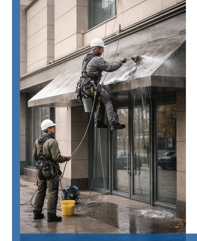 Профессиональная мойка козырьков и навесов в Шумерле