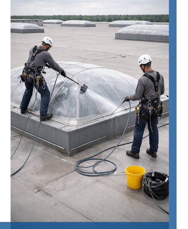 Мойка зенитных фонарей в Шумерле, заказать от 4888 р. | ВЫСОТНИК-Шмр