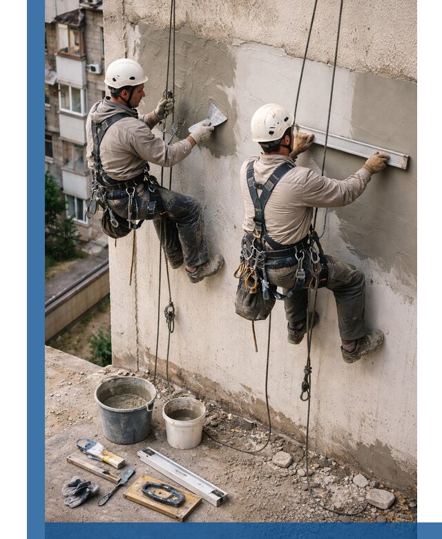 Комплексный ремонт штукатурного фасада с гарантией в Шумерле