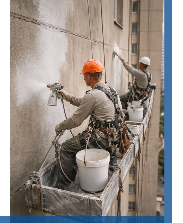 Грунтовка фасада на высоте в Шумерле от 130 р. | ВЫСОТНИК-Шмр