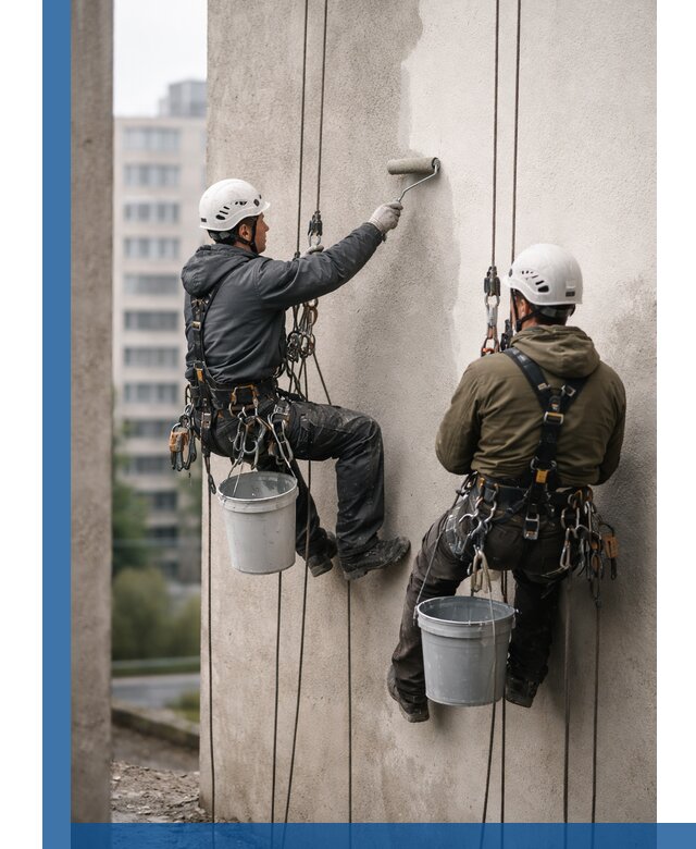 Покраска фасадов высотными альпинистами в Шумерле с гарантией