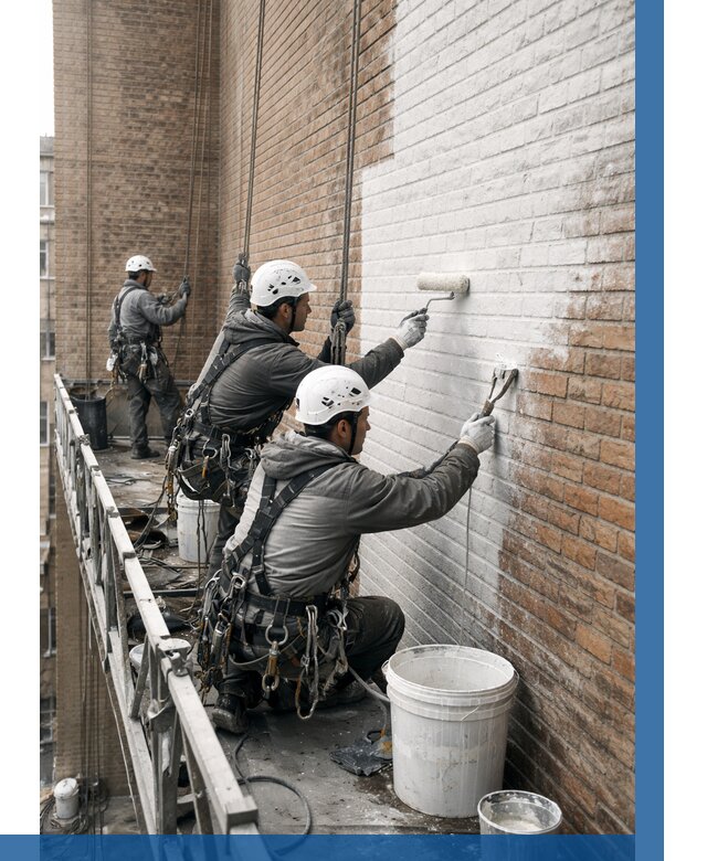 Покраска кирпичного фасада в Шумерле от 380 р. | ВЫСОТНИК-Шмр