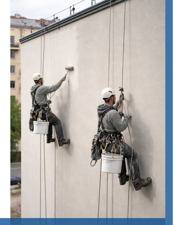 Покраска оштукатуренного фасада в Шумерле от 348 р. | ВЫСОТНИК-Шмр