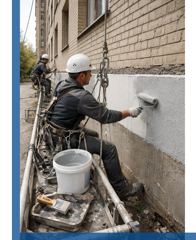 Окраска цоколя здания в Шумерле профессионально и надежно