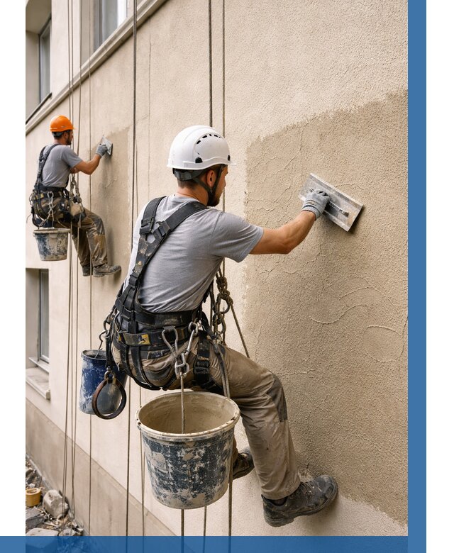 Декоративная штукатурка фасада в Шумерле от 1304 р. | ВЫСОТНИК-Шмр