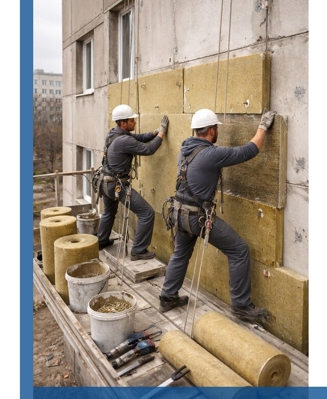 Утепление фасада минватой в Шумерле под ключ с гарантией