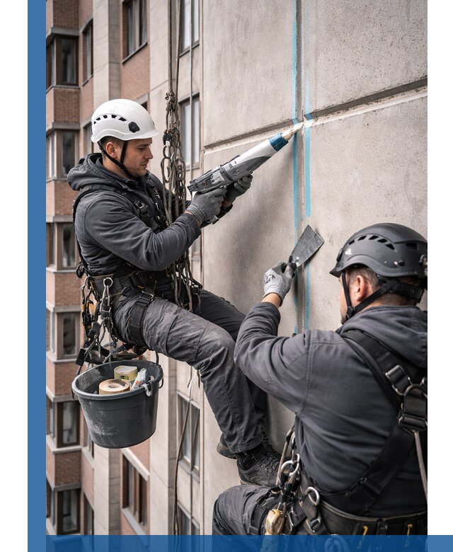 Вторичная герметизация швов фасада и кровли в Шумерле