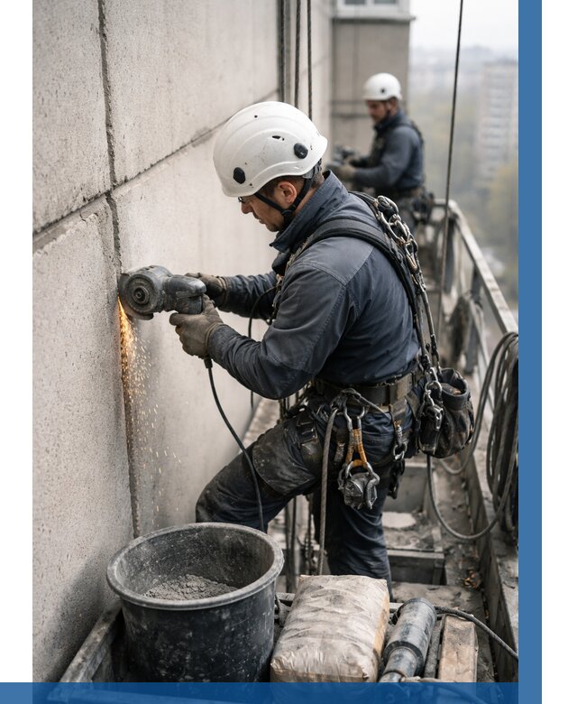 Штробление межпанельных швов в Шумерле от 1304 р. | ВЫСОТНИК-Шмр