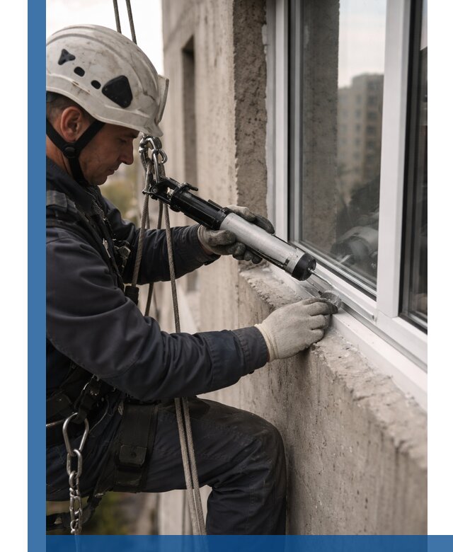 Герметизация оконных швов снаружи в Шумерле профессионально