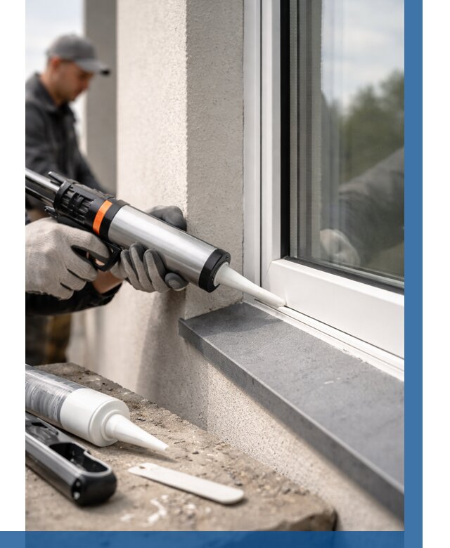 Герметизация монтажных швов окон в Шумерле от 706 р. | ВЫСОТНИК-Шмр