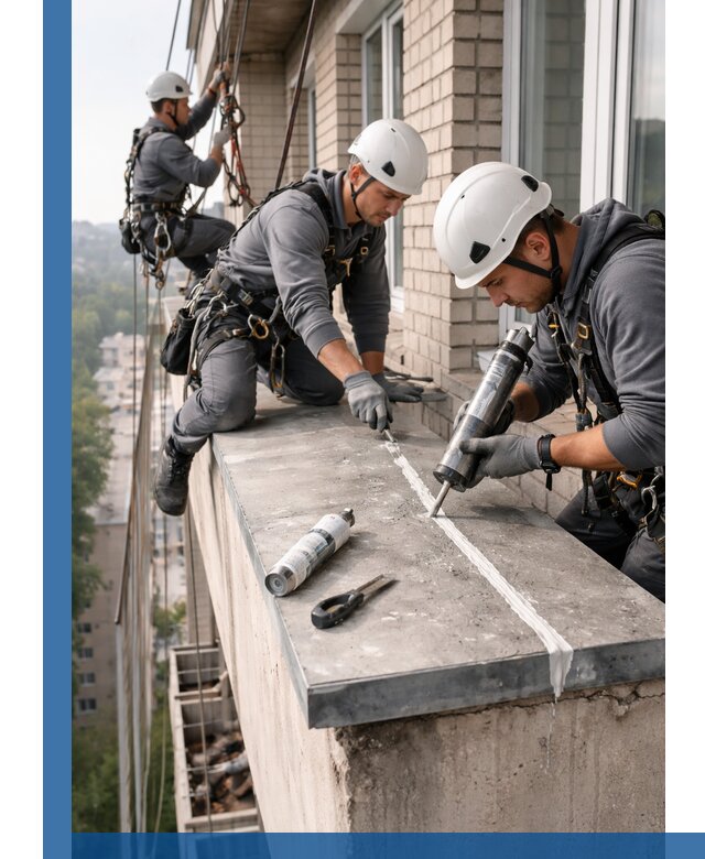 Герметизация балконного козырька в Шумерле профессионально