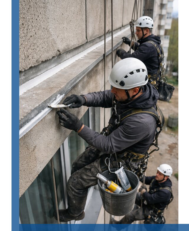 Герметизация примыкания балкона в Шумерле под ключ с гарантией