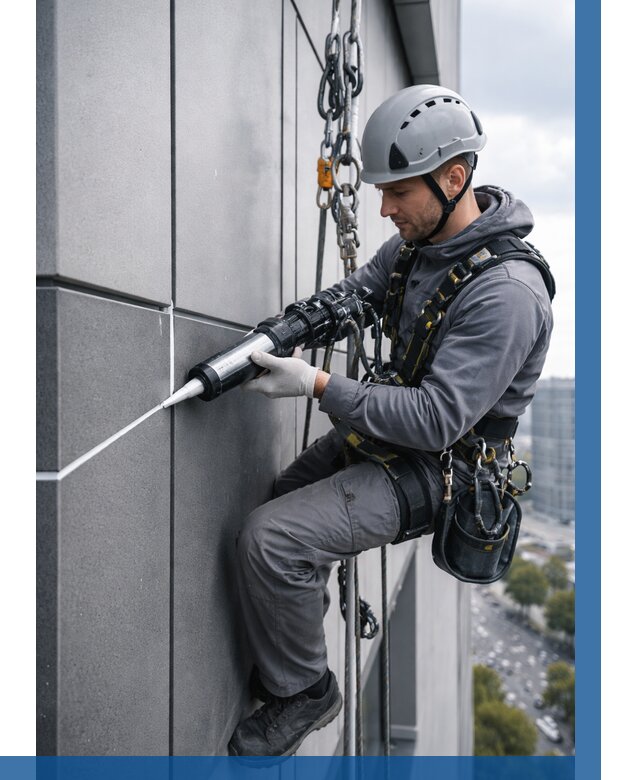 Герметизация стыков фасадных панелей в Шумерле от 7061 р.| ВЫСОТНИК-Шмр