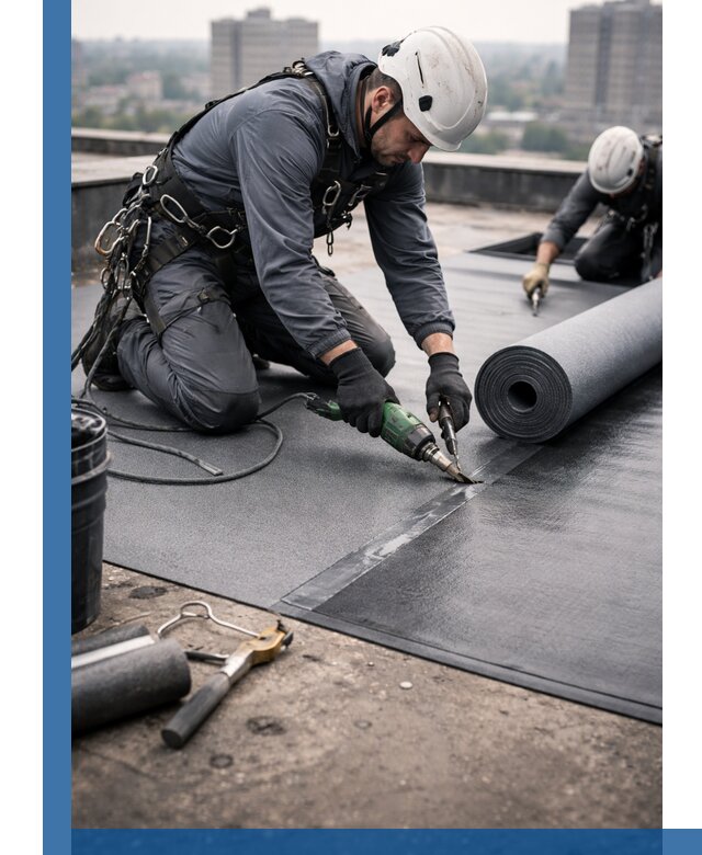 Ремонт мягкой кровли в Шумерле с выездом промальпинистов