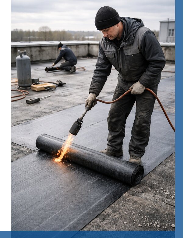 Ремонт наплавляемой кровли в Шумерле от 760 р. | ВЫСОТНИК-Шмр