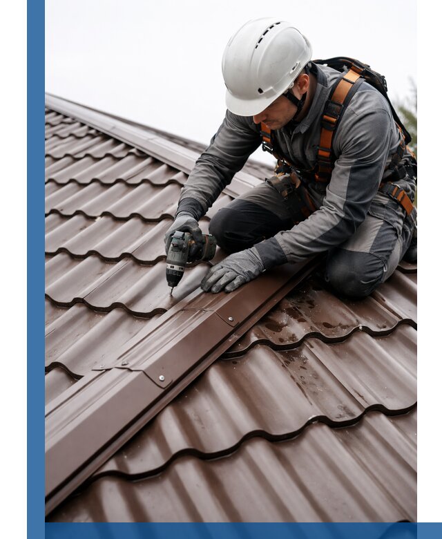 Ремонт металлочерепицы на крыше в Шумерле профессионально