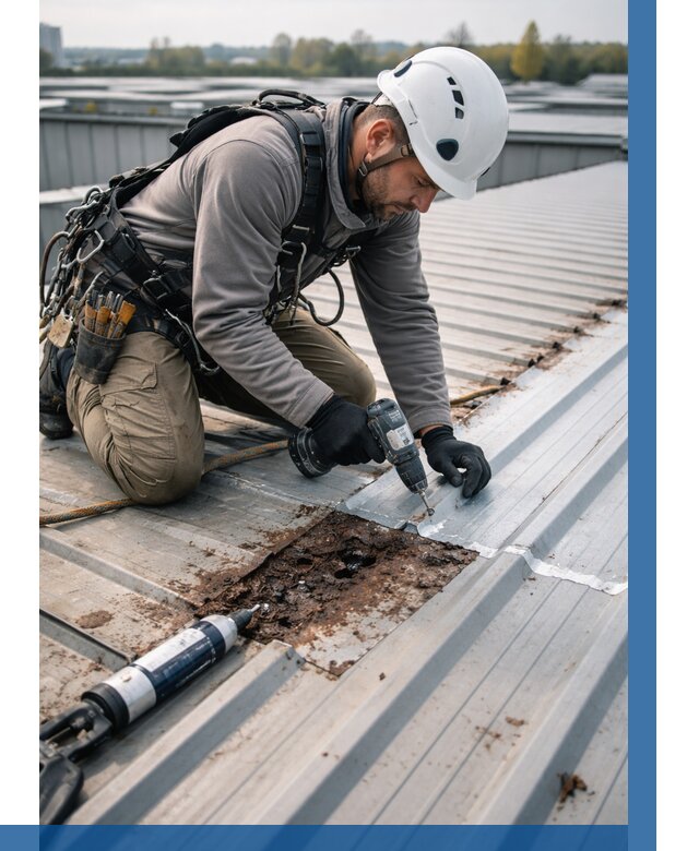 Ремонт профнастила на кровле в Шумерле от 760 р. | ВЫСОТНИК-Шмр