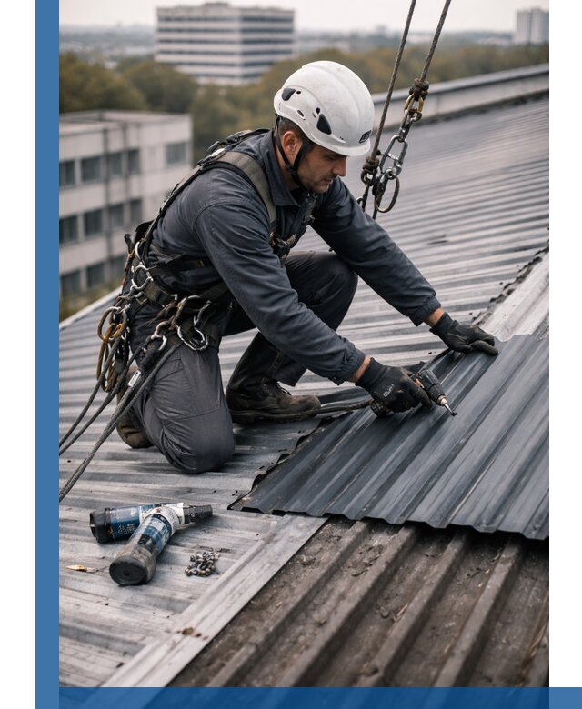 Ремонт профнастила на кровле в Шумерле, работы под ключ