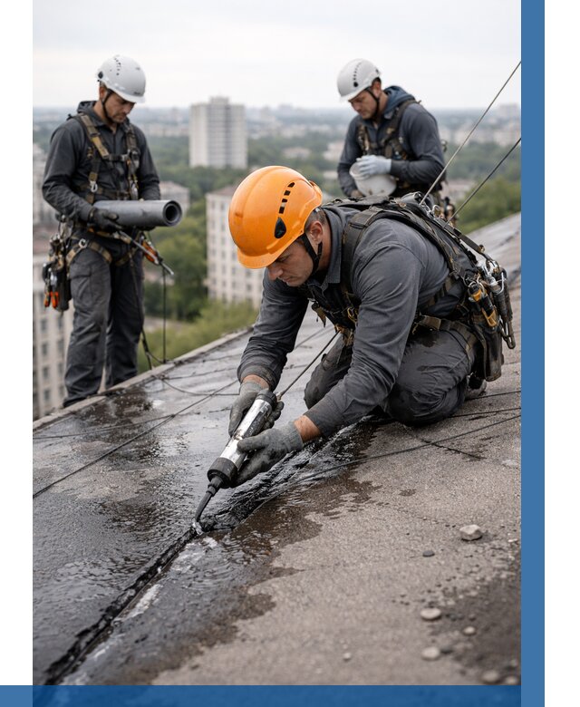 Устранение протечек кровли в Шумерле от 13036 р. | ВЫСОТНИК-Шмр
