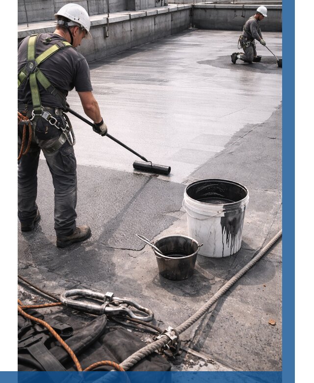 Гидроизоляция кровли жидкой резиной в Шумерле от 543 р. | ВЫСОТНИК-Шмр