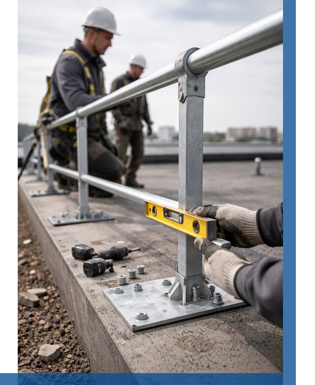 Монтаж кровельного ограждения в Шумерле от 1304 р. | ВЫСОТНИК-Шмр