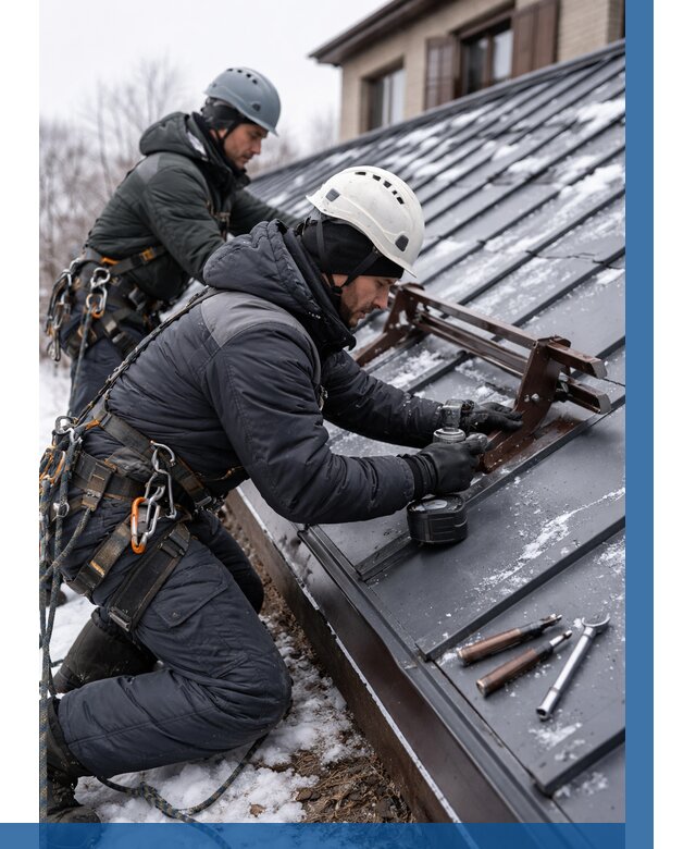 Монтаж снегозадержателей в Шумерле от 489 р. | ВЫСОТНИК-Шмр