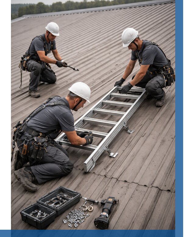 Монтаж кровельной лестницы в Шумерле от 4888 р. | ВЫСОТНИК-Шмр