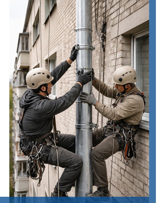 Замена водосточных труб в Шумерле от 7061 р. | ВЫСОТНИК-Шмр