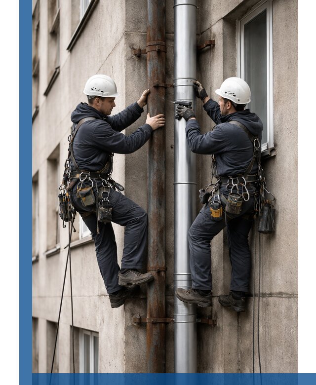 Замена водосточных труб в Шумерле: монтаж и демонтаж под ключ