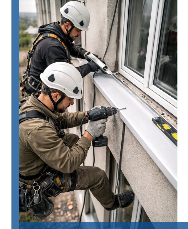 Профессиональный монтаж оконных отливов и отведения воды в Шумерле