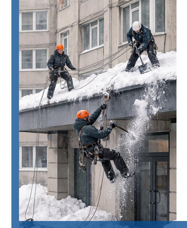 Безопасная очистка навесов от снега в Шумерле круглогодично