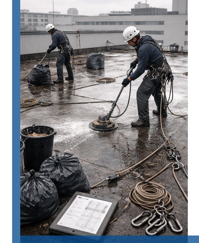 Плановая очистка кровли по графику в Шумерле для безопасности