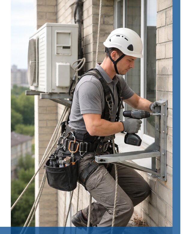 Установка кронштейнов кондиционера в Шумерле от 3802 р. | ВЫСОТНИК-Шмр