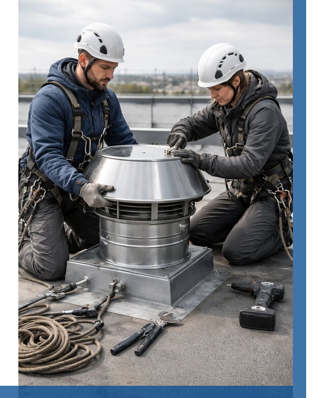 Установка дефлекторов на кровле в Шумерле от 4888 р. | ВЫСОТНИК-Шмр