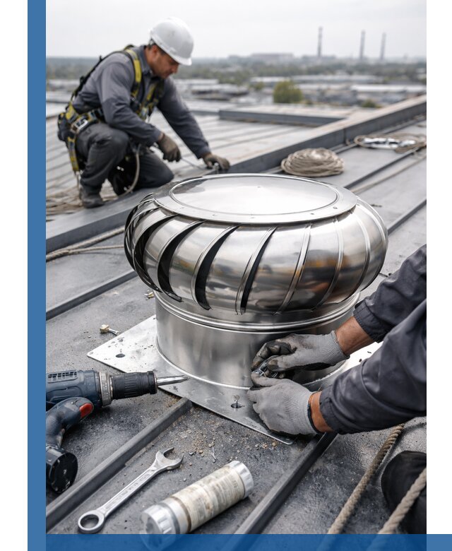 Установка дефлекторов на кровле в Шумерле профессионально