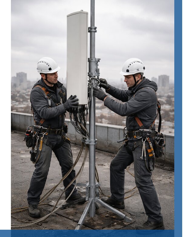 Монтаж антенн связи на крыше в Шумерле от 9234 р. | ВЫСОТНИК-Шмр