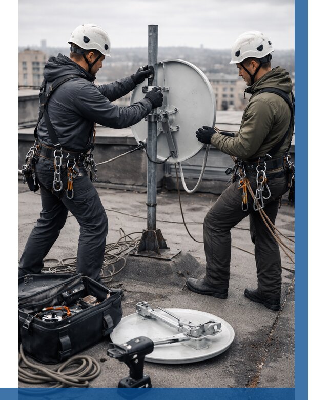 Демонтаж антенн на крыше в Шумерле от 4888 р. | ВЫСОТНИК-Шмр