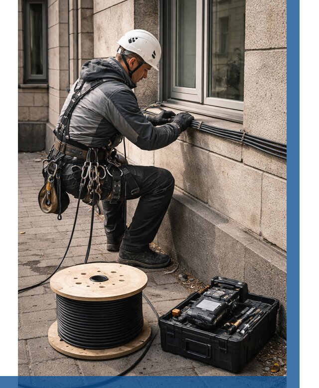 Прокладка оптоволоконного кабеля в Шумерле от 869 р. | ВЫСОТНИК-Шмр