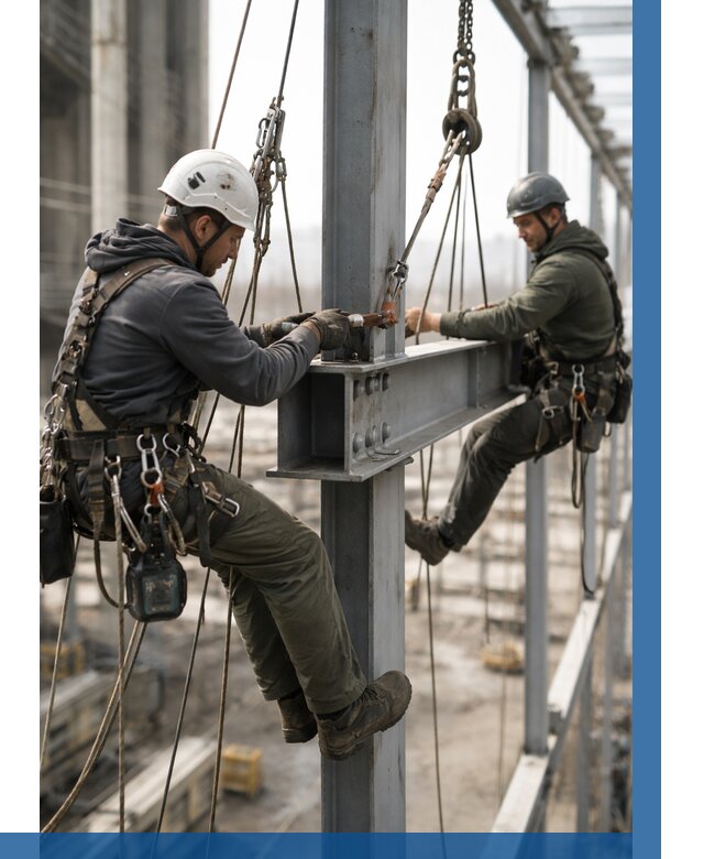 Монтаж металлоконструкций на высоте в Шумерле от 3802 р. | ВЫСОТНИК-Шмр