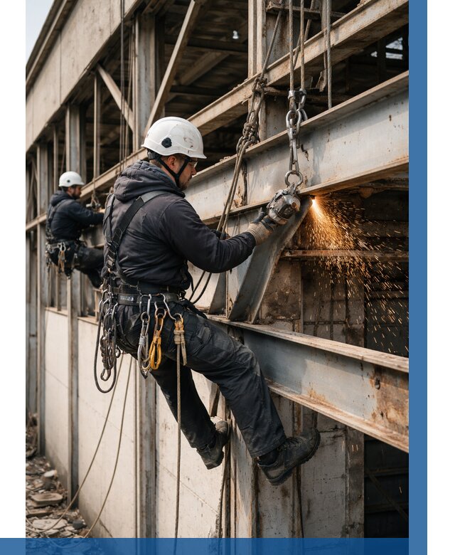 Демонтаж металлоконструкций на высоте в Шумерле от 7061р. |ВЫСОТНИК-Шмр