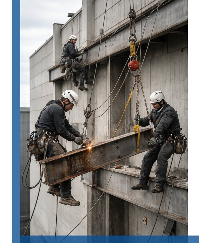 Демонтаж металлоконструкций на высоте в Шумерле под ключ