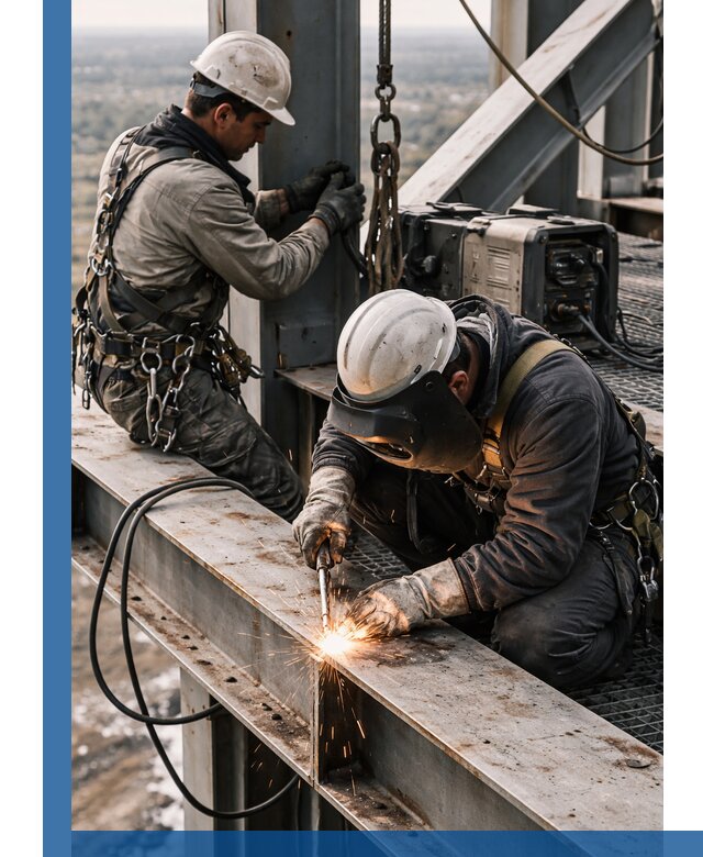 Высотные сварочные работы в Шумерле для промышленных объектов