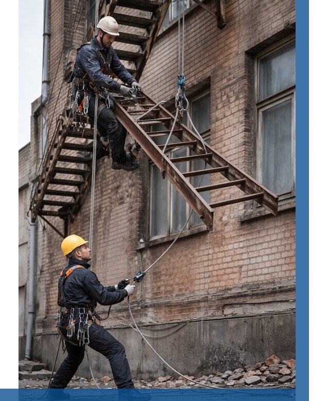 Демонтаж пожарной лестницы в Шумерле от 13036 р. | ВЫСОТНИК-Шмр